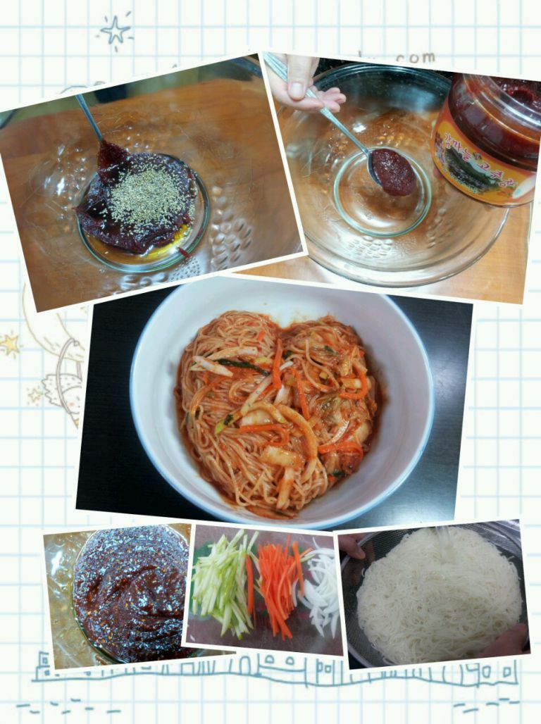 간단한 비빔국수